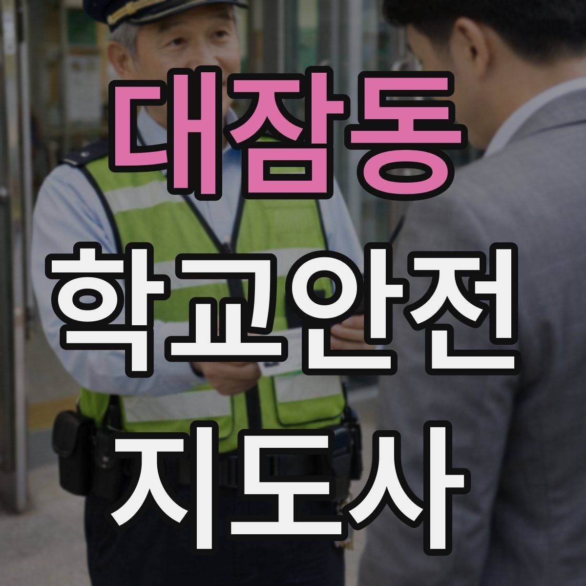 대잠동 학교안전지도사 자격증 우천 강설 시 등하교 안전 운영