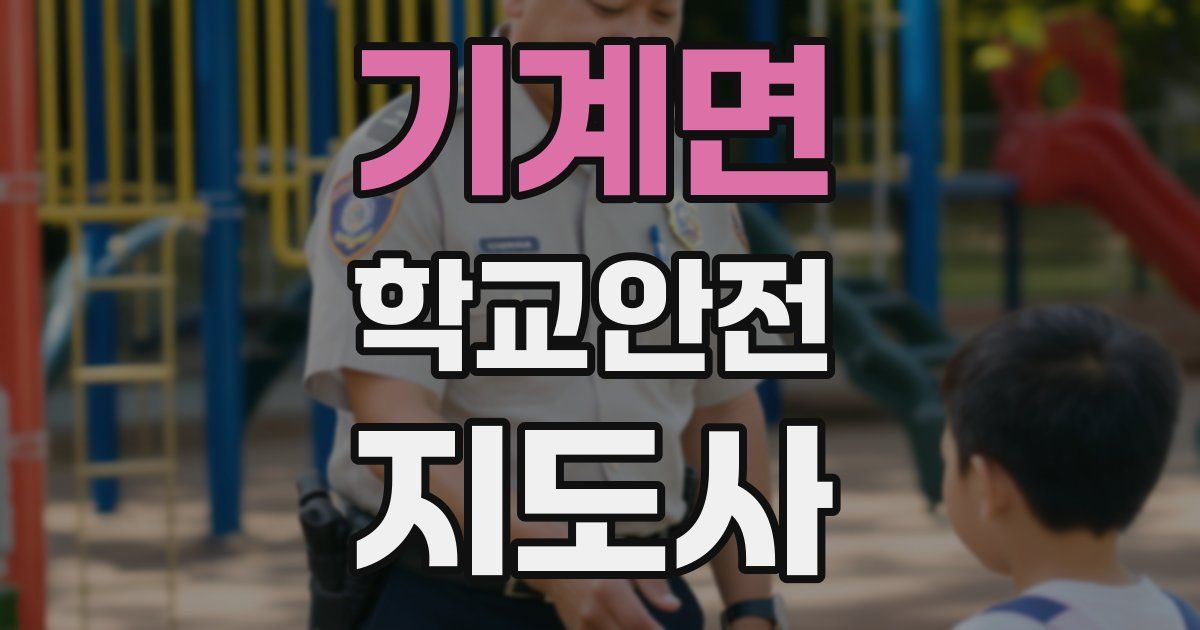 기계면 학교안전지도사 자격증