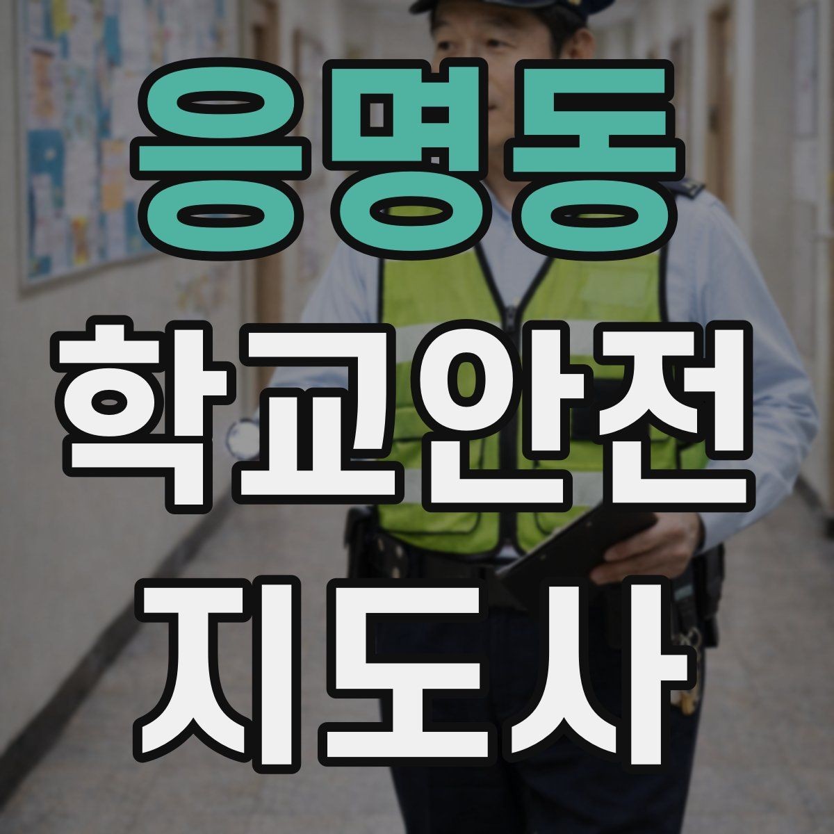 응명동 학교안전지도사 자격증 안전표지 안내판 활용 방법