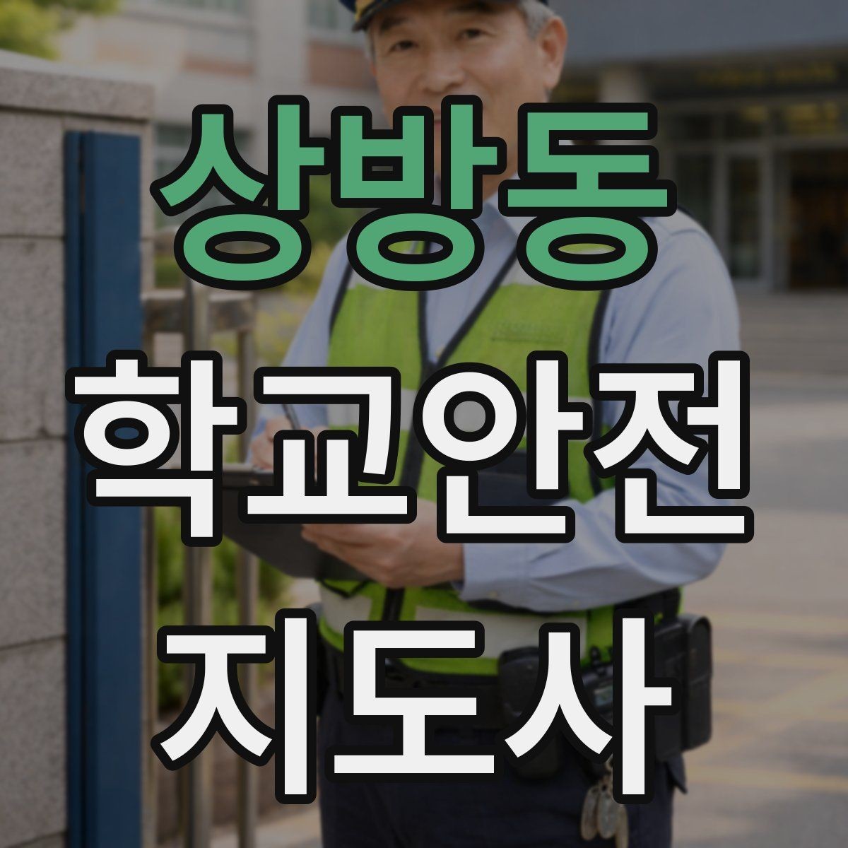 상방동 학교안전지도사 자격증 안전표지 안내판 활용 방법