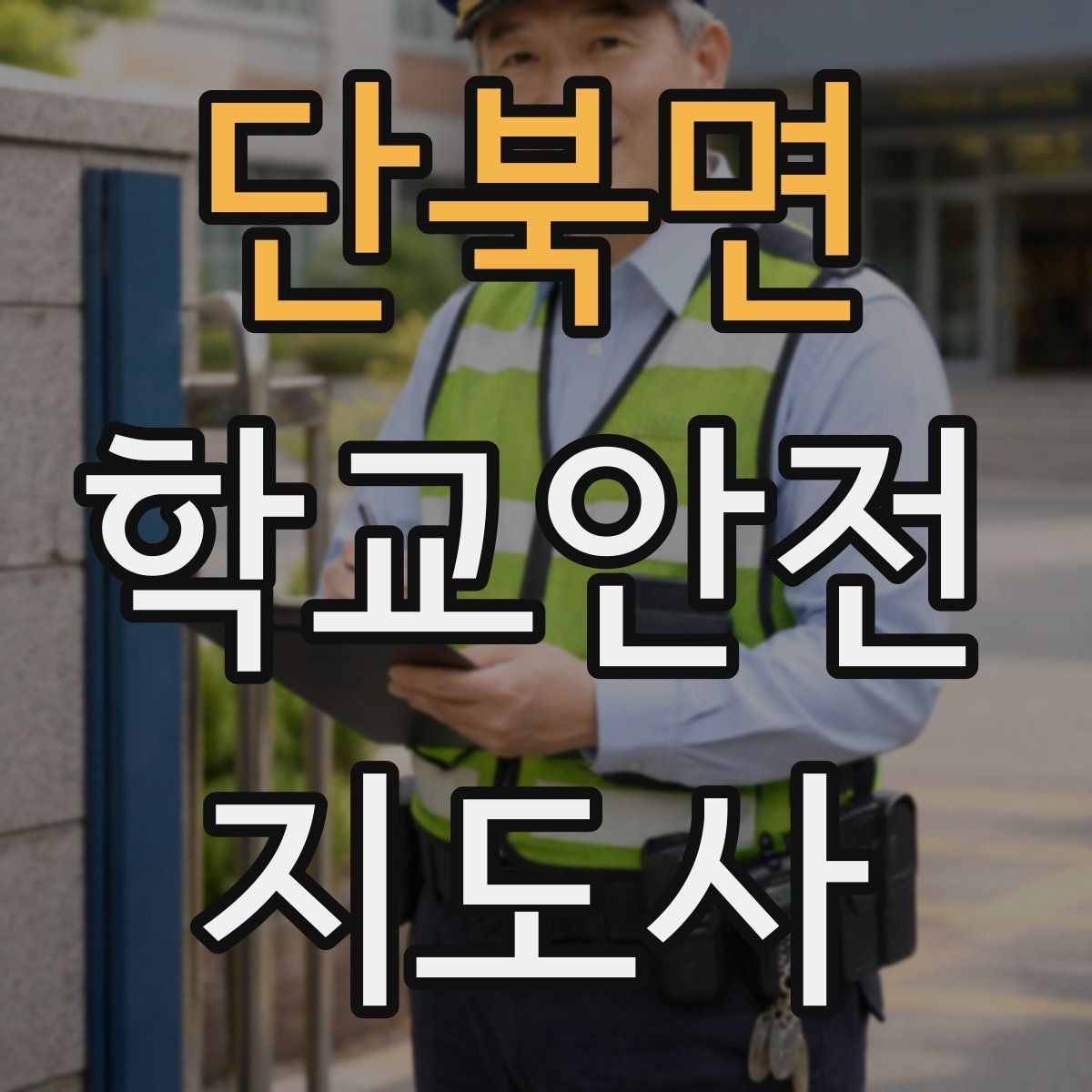 단북면 학교안전지도사 자격증 눈 쌓인 날 미끄럼 방지 안내 멘트