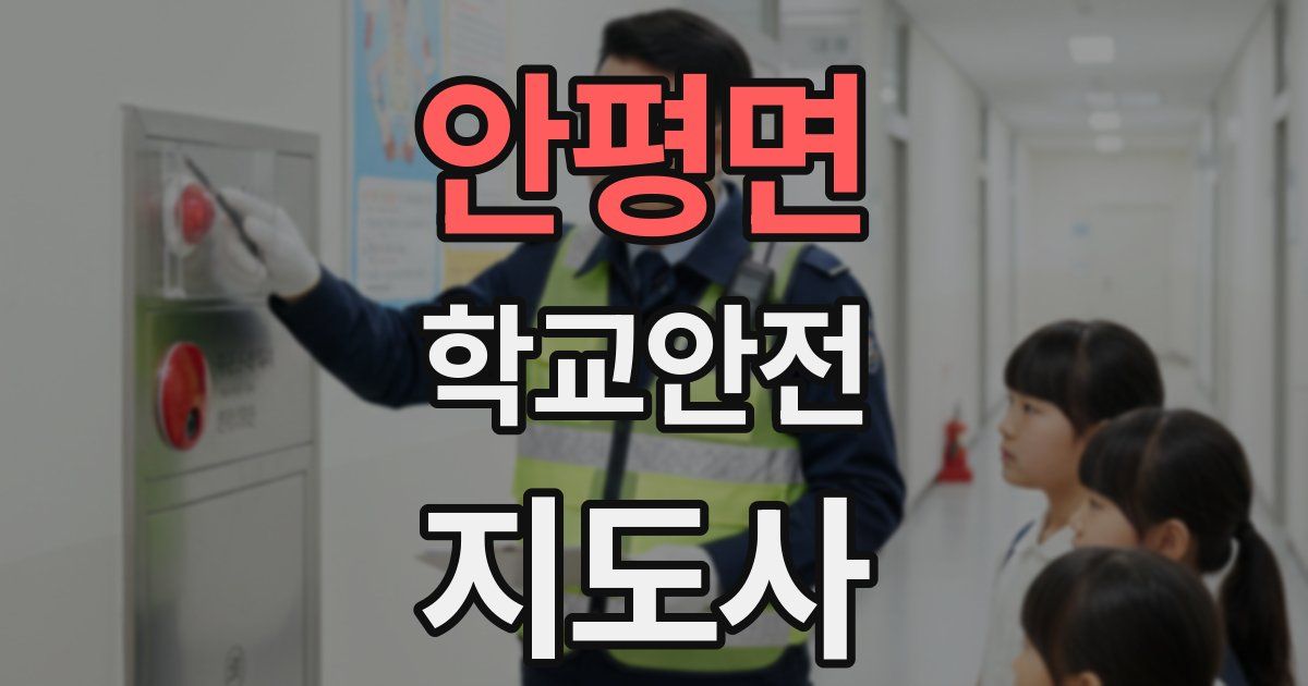 안평면 학교안전지도사 자격증