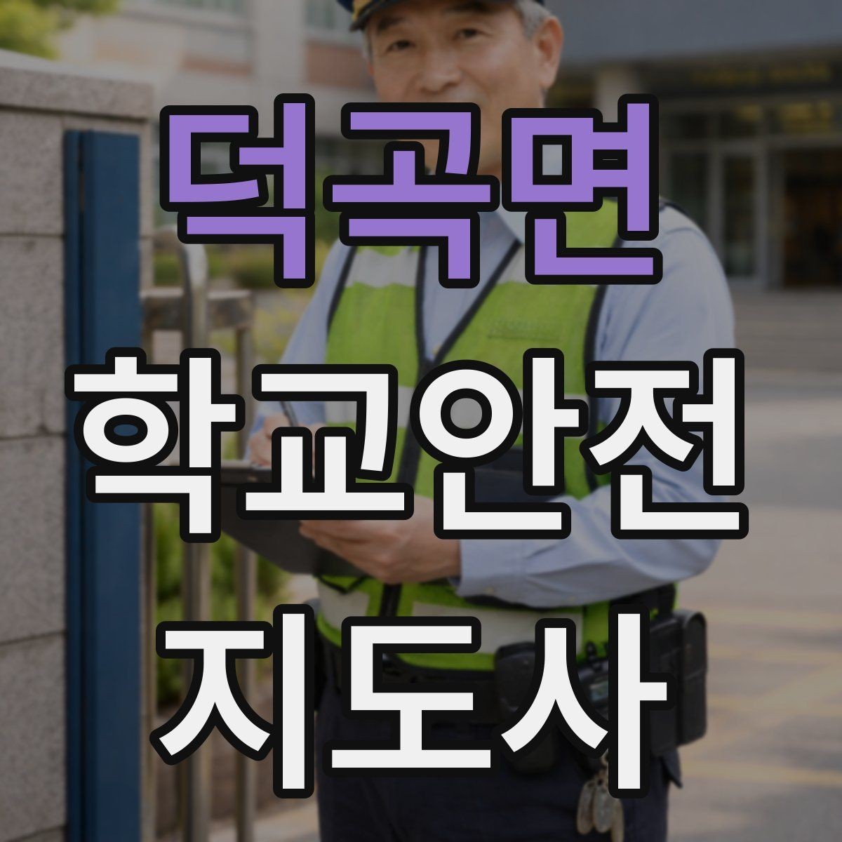 덕곡면 학교안전지도사 자격증 하굣길 혼잡 시간대 안전 관리 팁