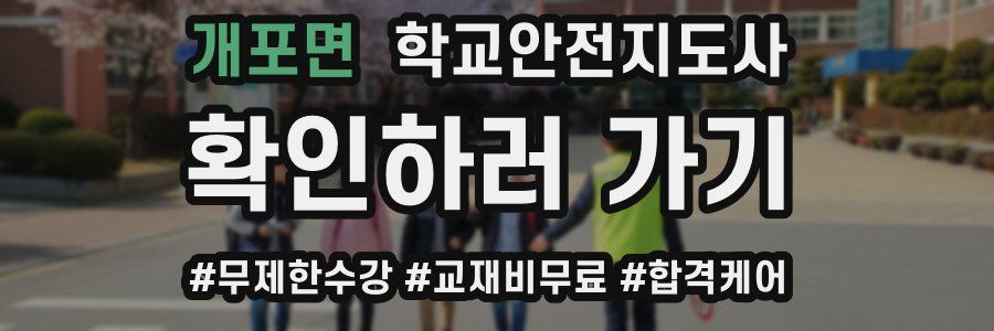 개포면 학교안전지도사 자격증