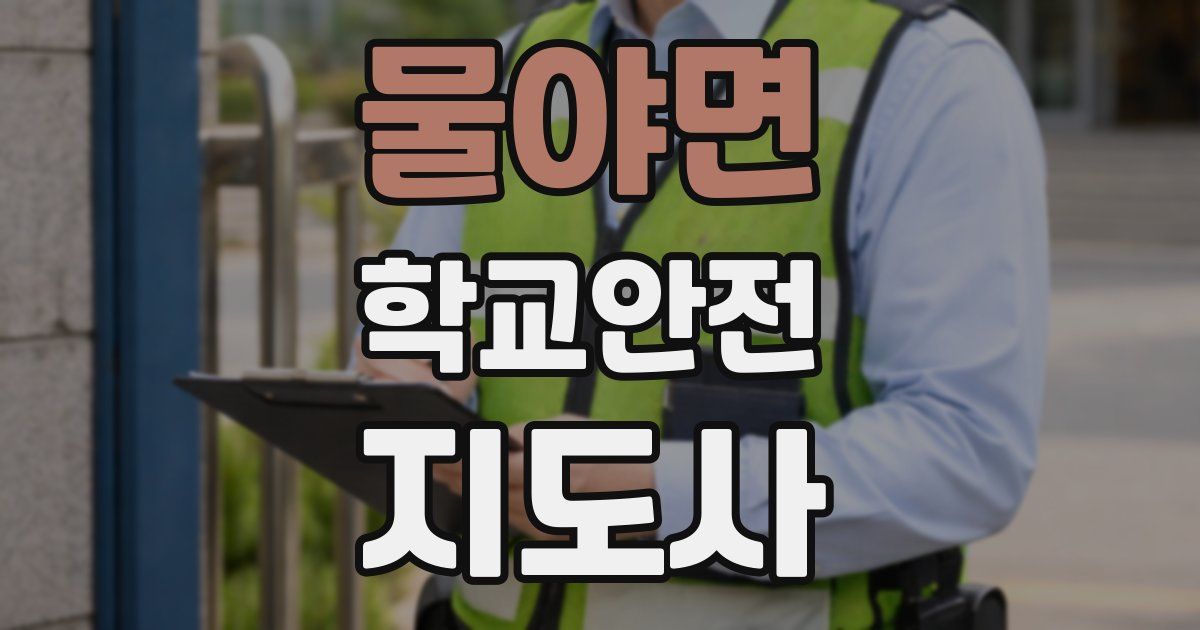 물야면 학교안전지도사 자격증