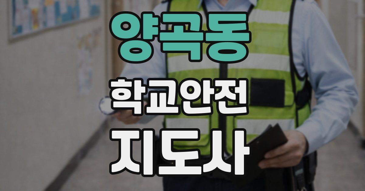 양곡동 학교안전지도사 자격증