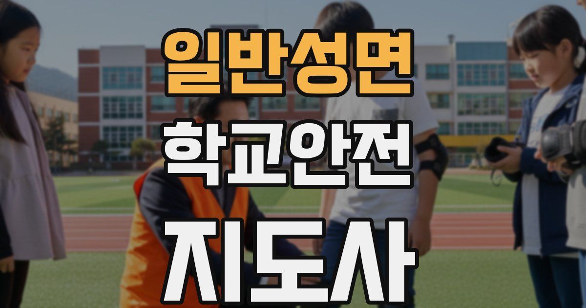 일반성면 학교안전지도사 자격증