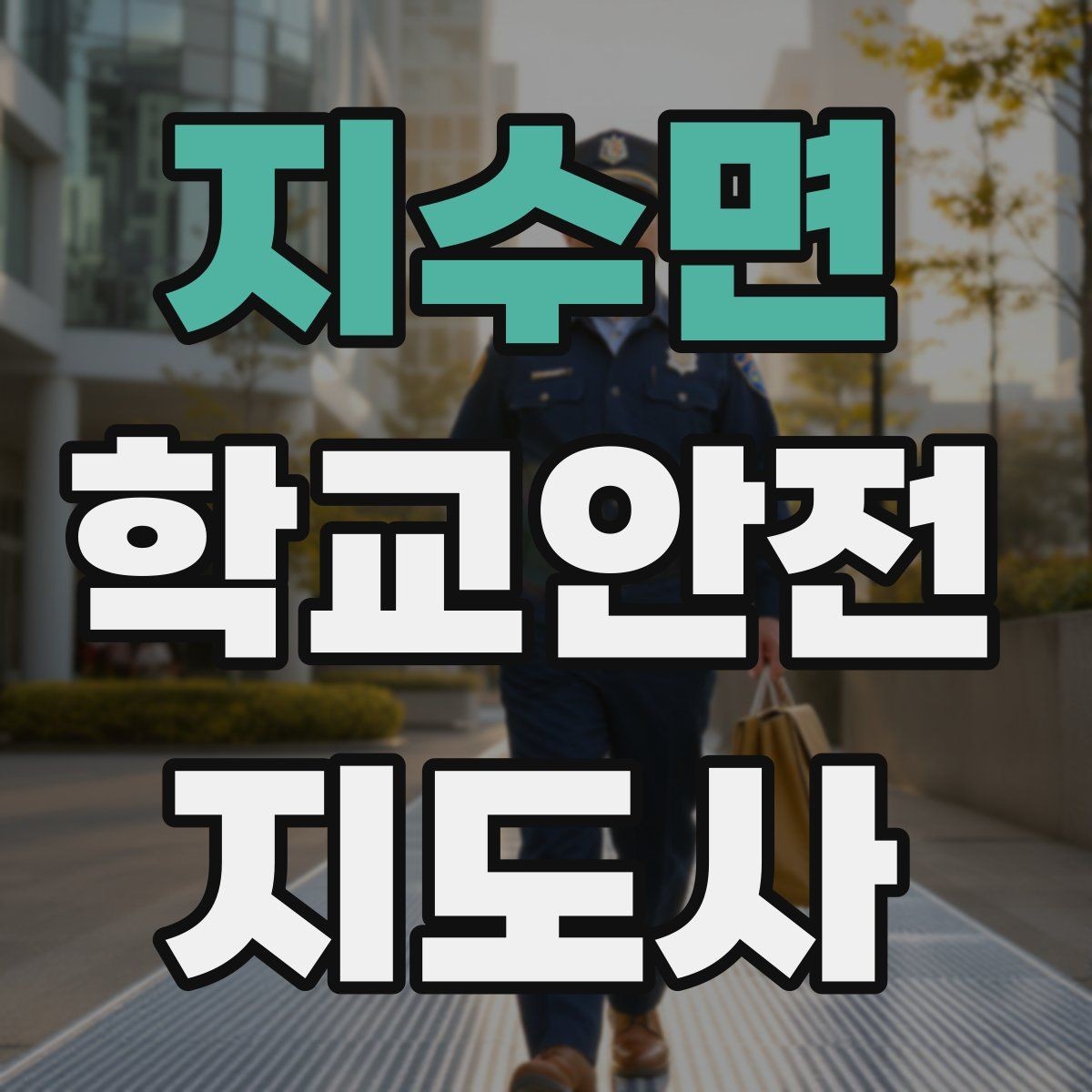 지수면 학교안전지도사 자격증 학교폭력 예방 관점에서의 역할