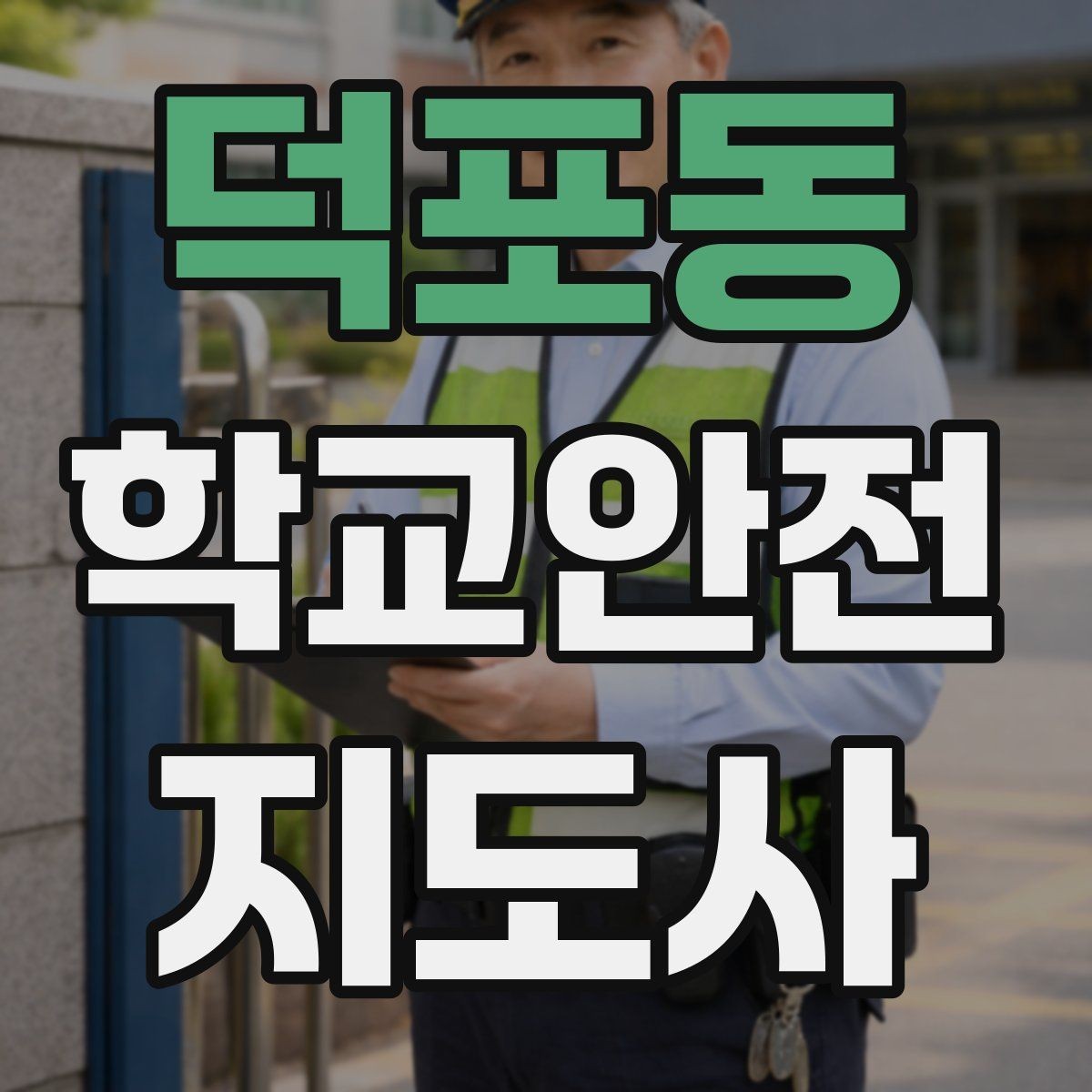 덕포동 학교안전지도사 자격증 학교 출입자 관리가 중요한 이유
