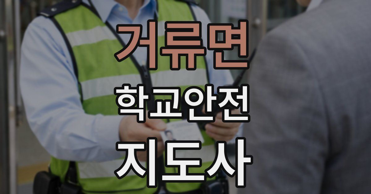 거류면 학교안전지도사 자격증