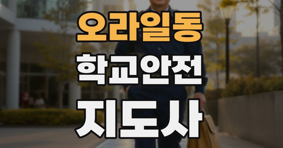 오라일동 학교안전지도사 자격증