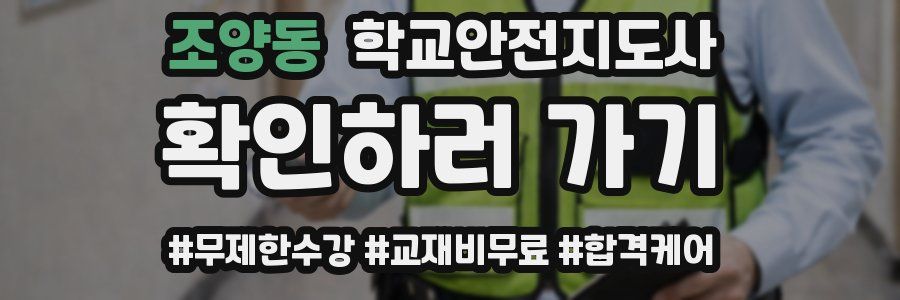 조양동 학교안전지도사 자격증