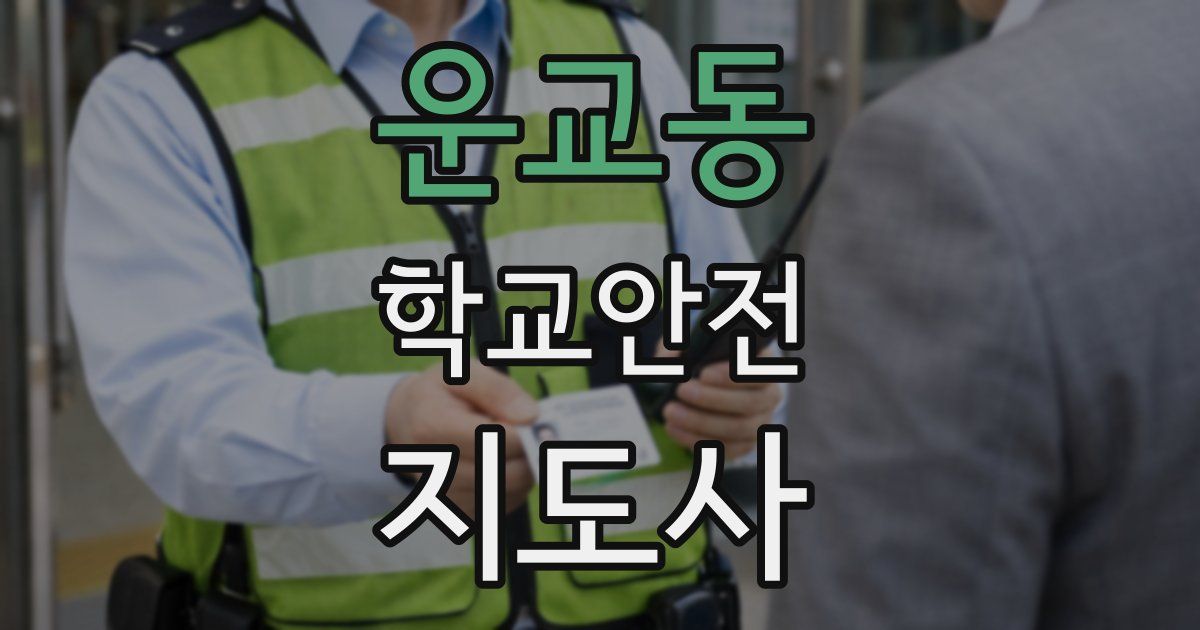 운교동 학교안전지도사 자격증