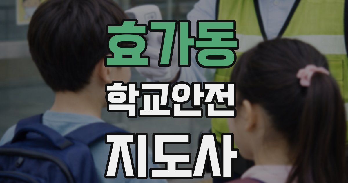 효가동 학교안전지도사 자격증