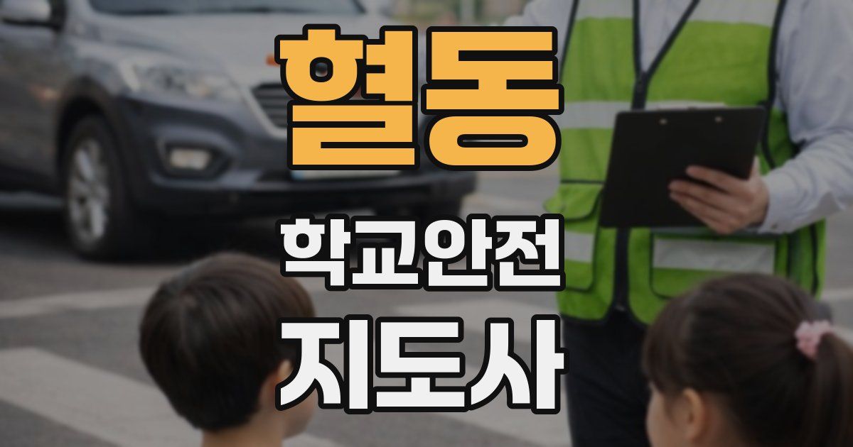 혈동 학교안전지도사 자격증