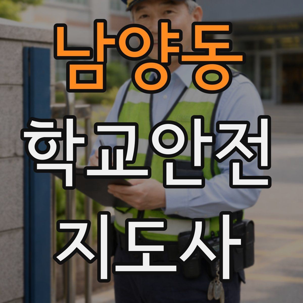 남양동 학교안전지도사 자격증 안전조끼 표지판 사용이 필요한 이유