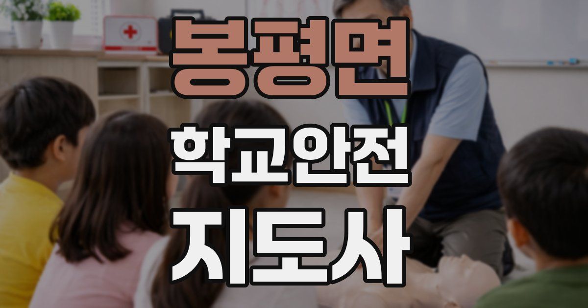 봉평면 학교안전지도사 자격증