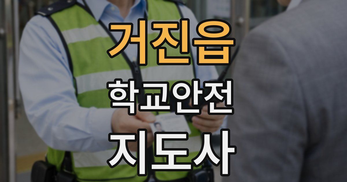 거진읍 학교안전지도사 자격증