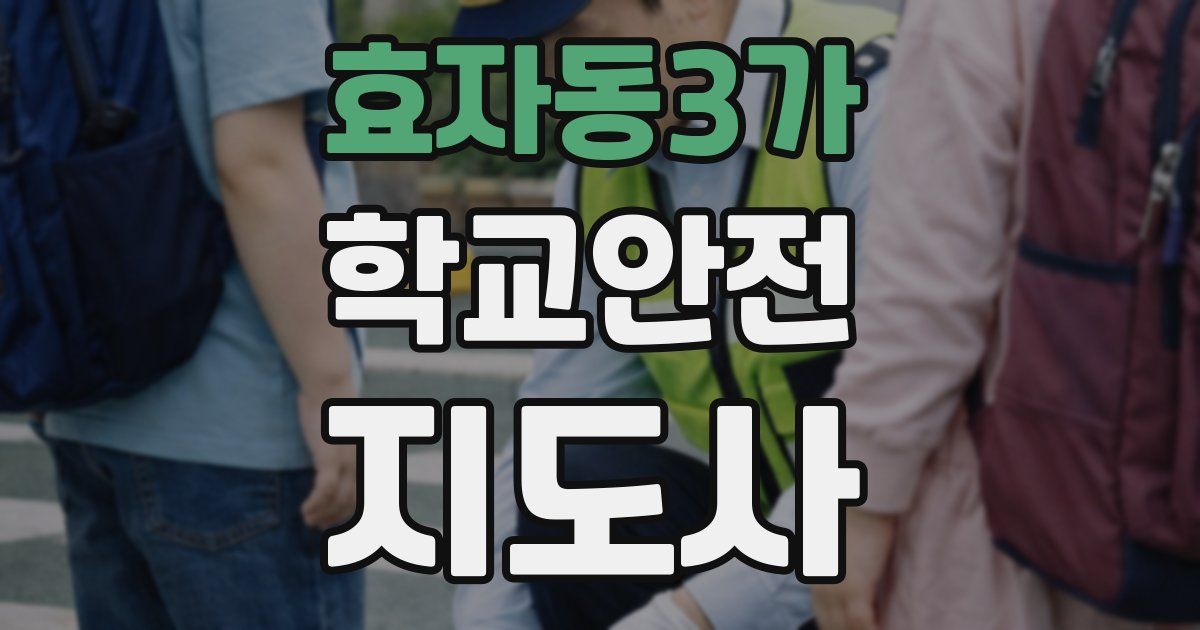 효자동3가 학교안전지도사 자격증