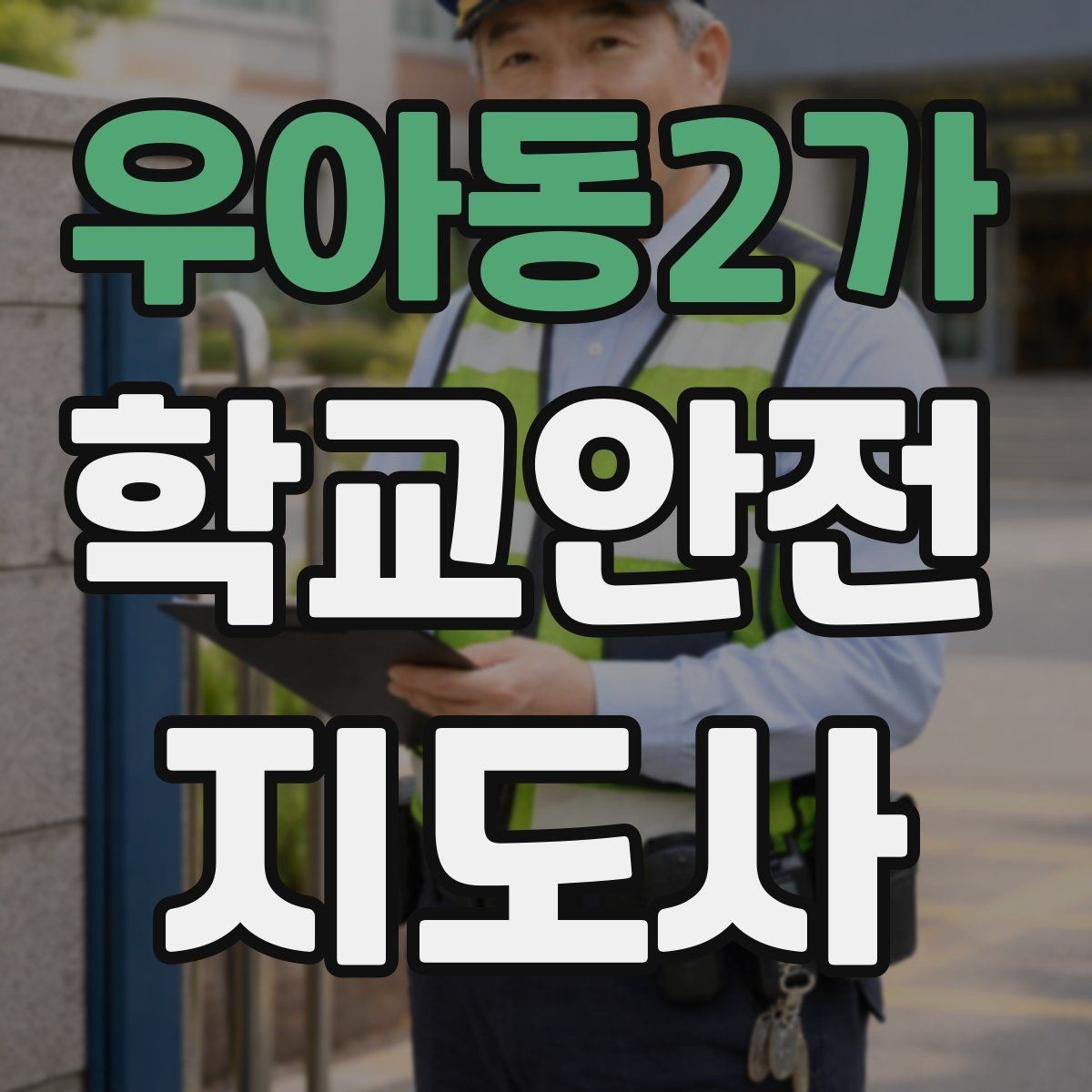 우아동2가 학교안전지도사 자격증 학교 출입 통제 안내 멘트 예시로 준비하기