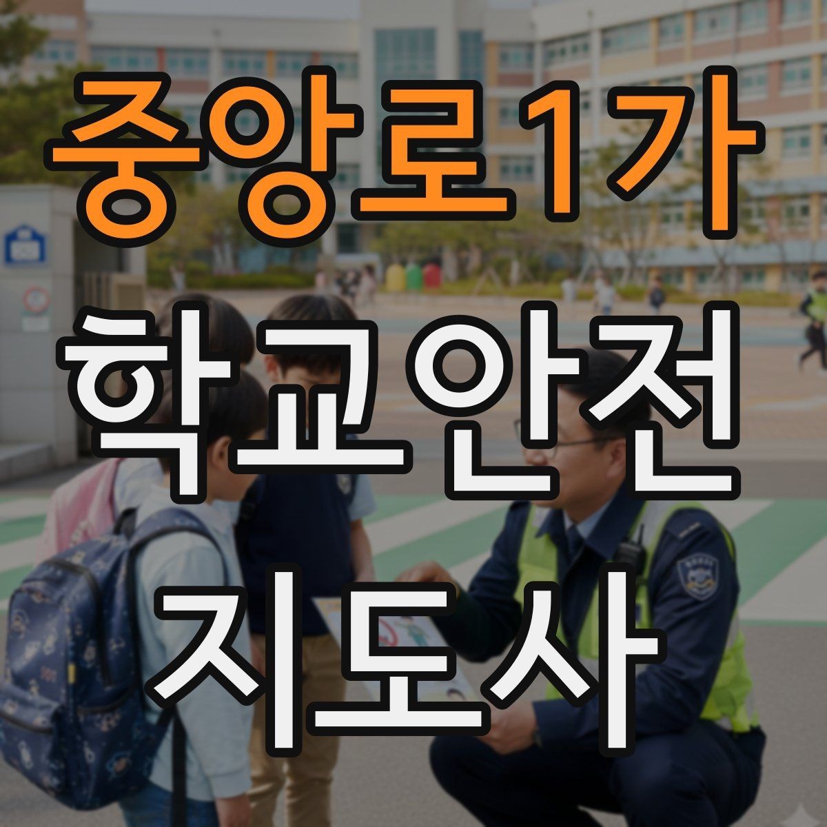 중앙로1가 학교안전지도사 자격증 안전표지 안내판 활용 방법