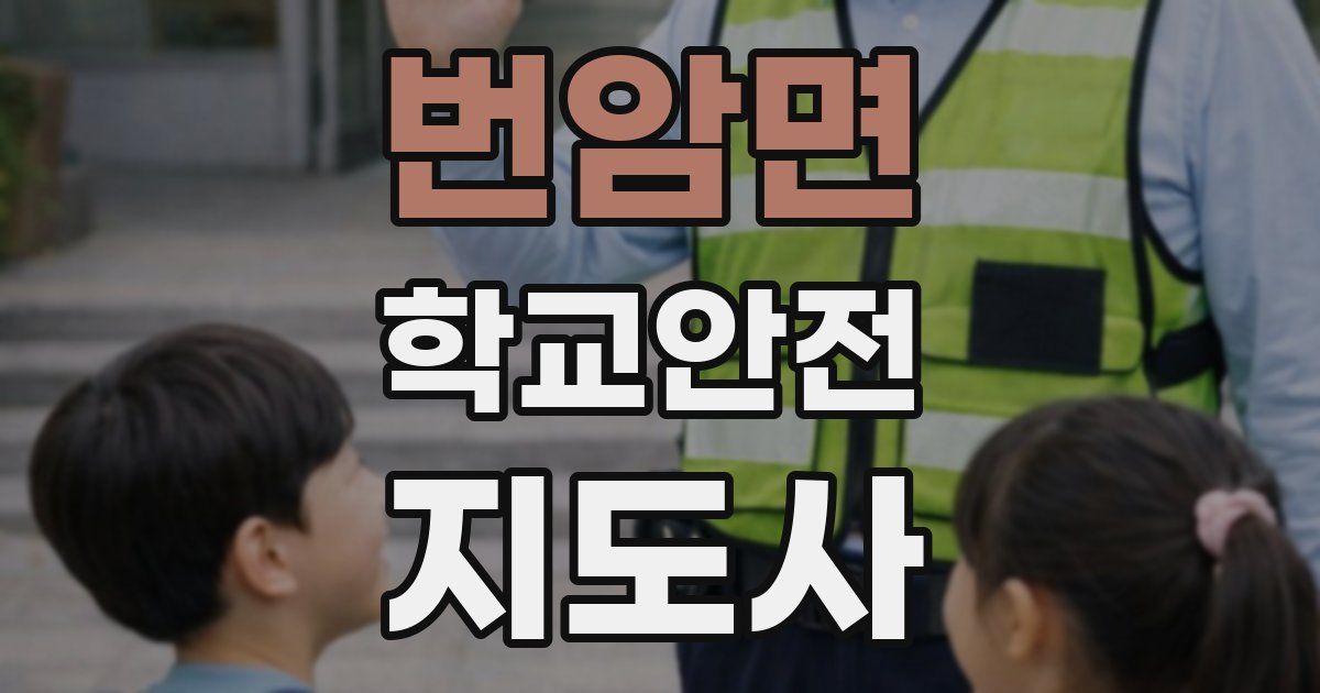 번암면 학교안전지도사 자격증