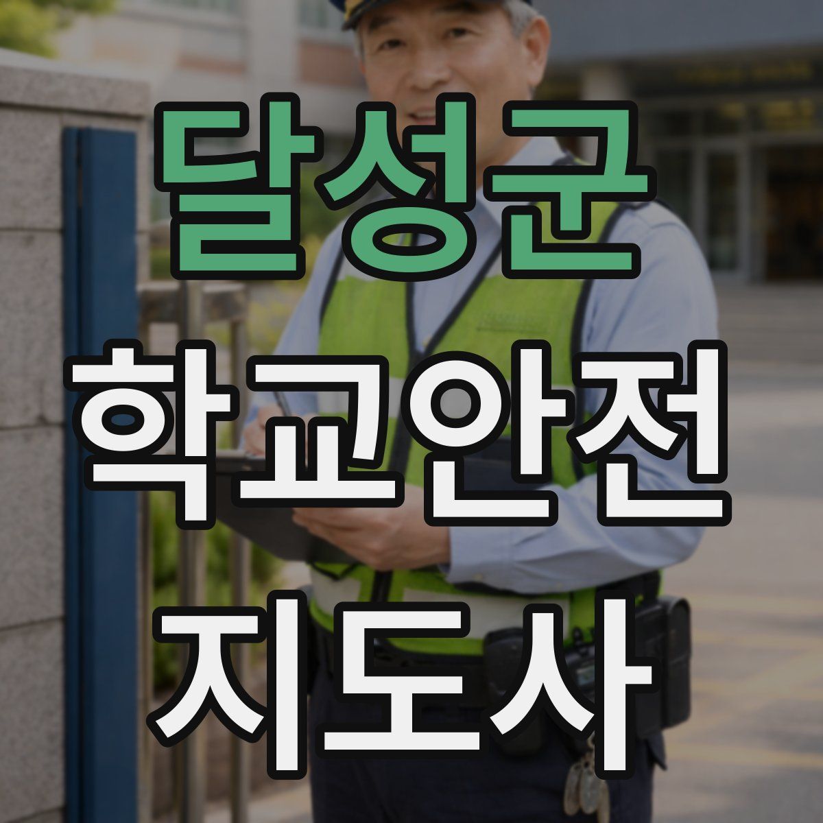 달성군 학교안전지도사 자격증