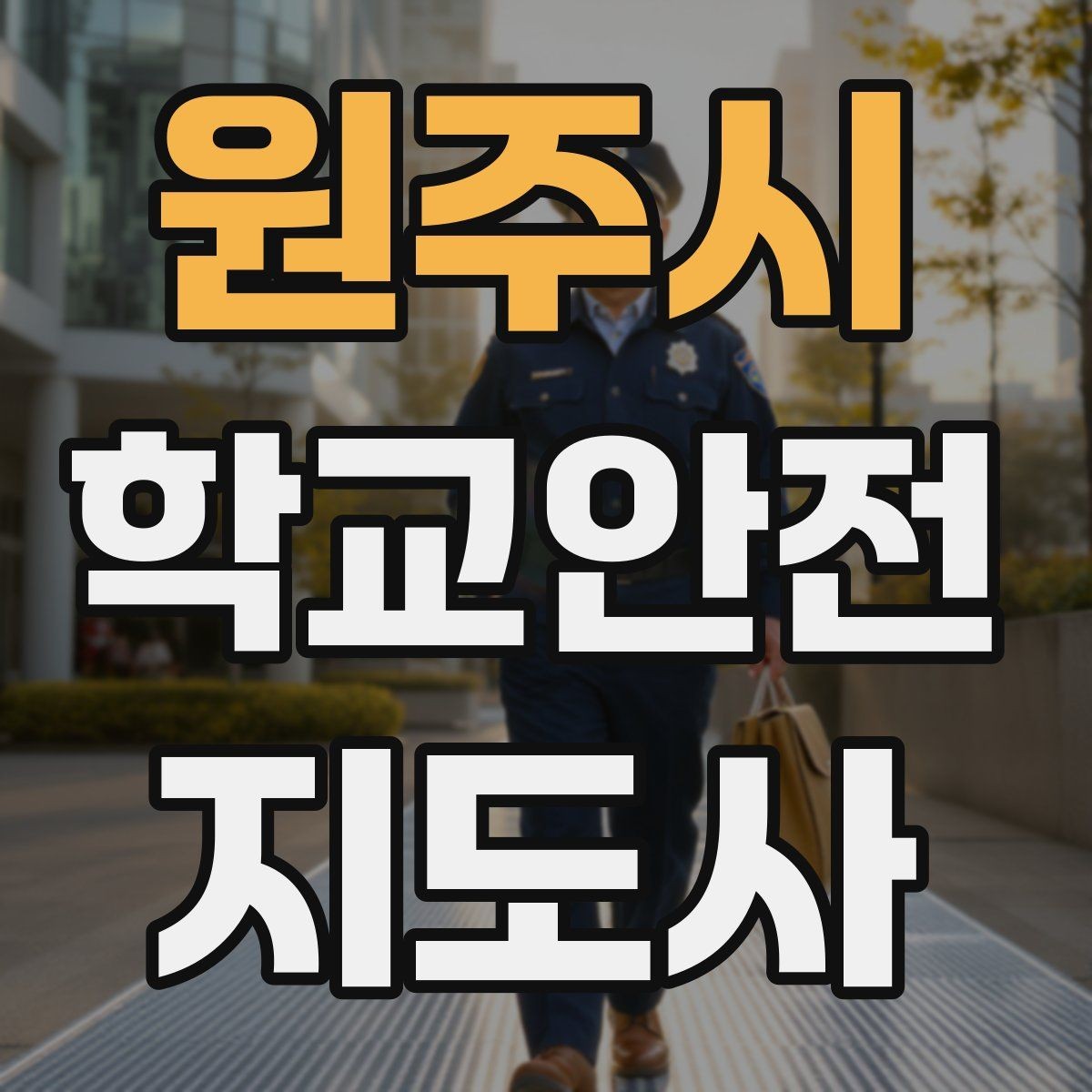 원주시 학교안전지도사 자격증 통학로 위험 구간을 빠르게 찾는 체크법