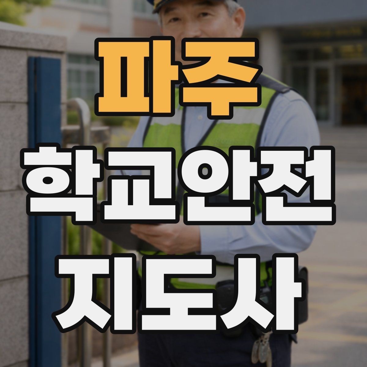 파주 학교안전지도사 자격증 해질 무렵 시야 확보를 위한 지도 요령