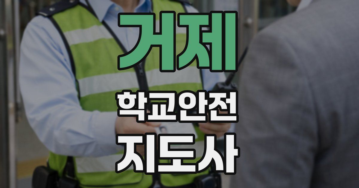 거제 학교안전지도사 자격증