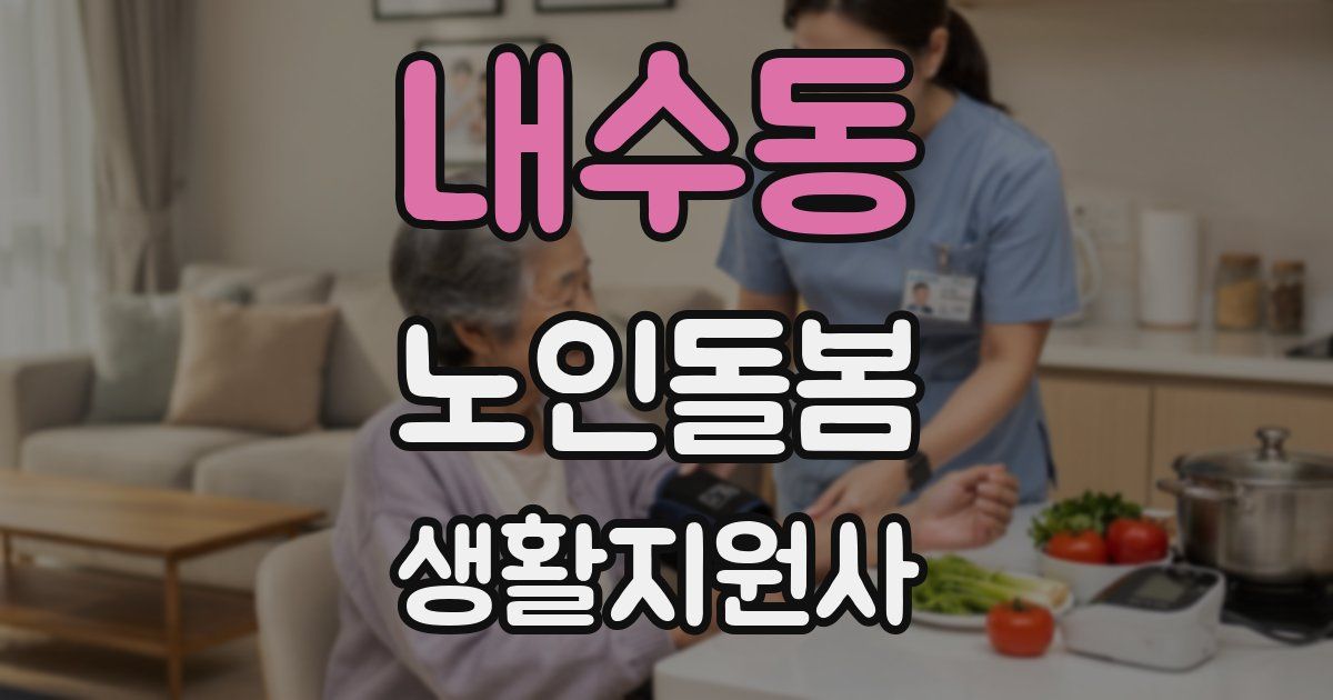 내수동 노인돌봄생활지원사 자격증