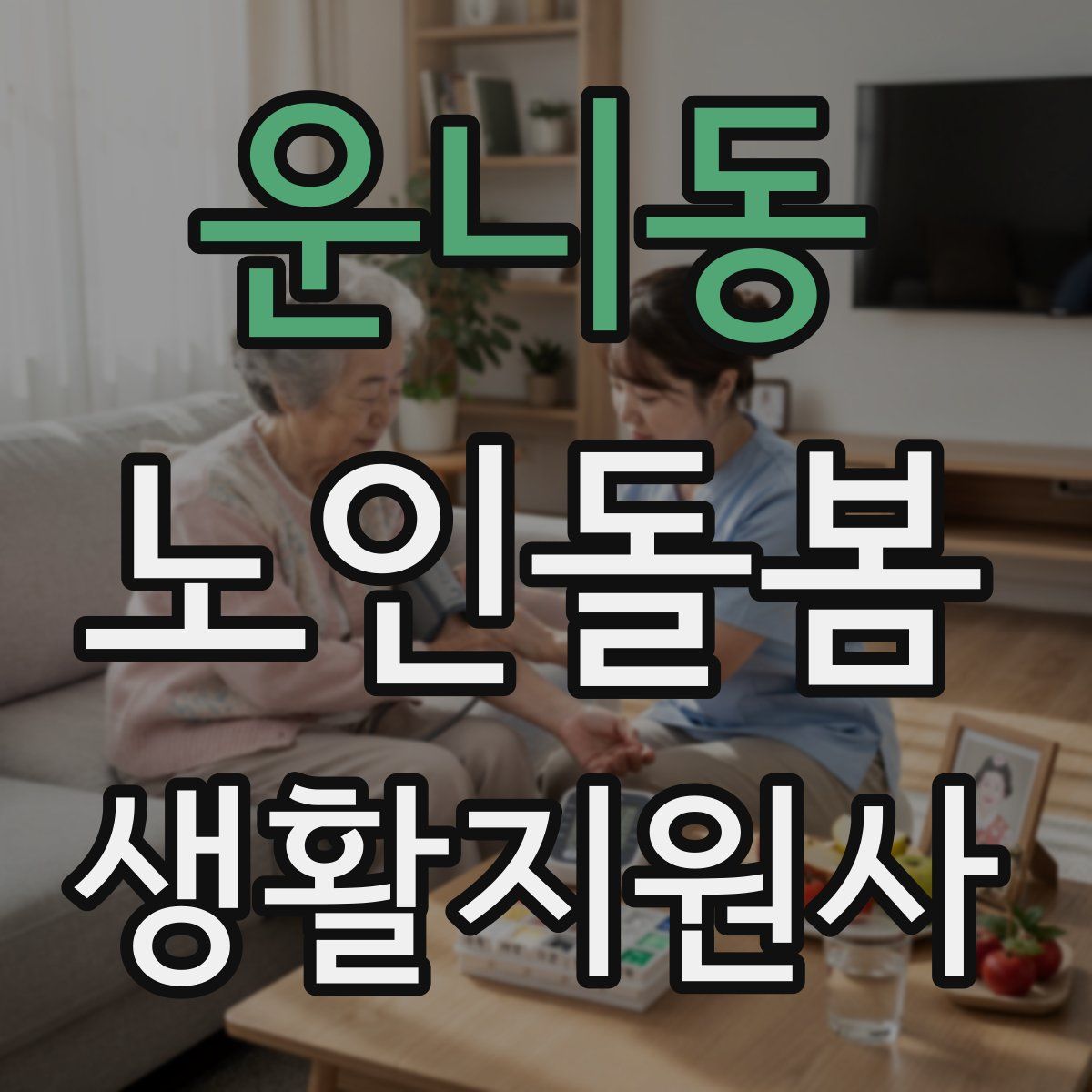 운니동 노인돌봄생활지원사 자격증