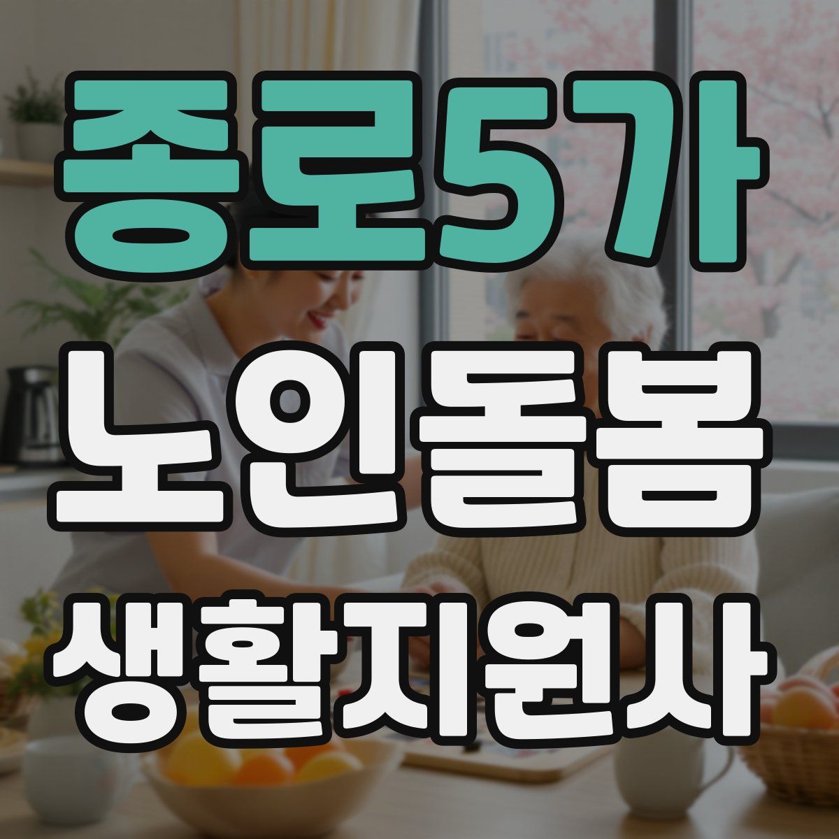 종로5가 노인돌봄생활지원사 자격증