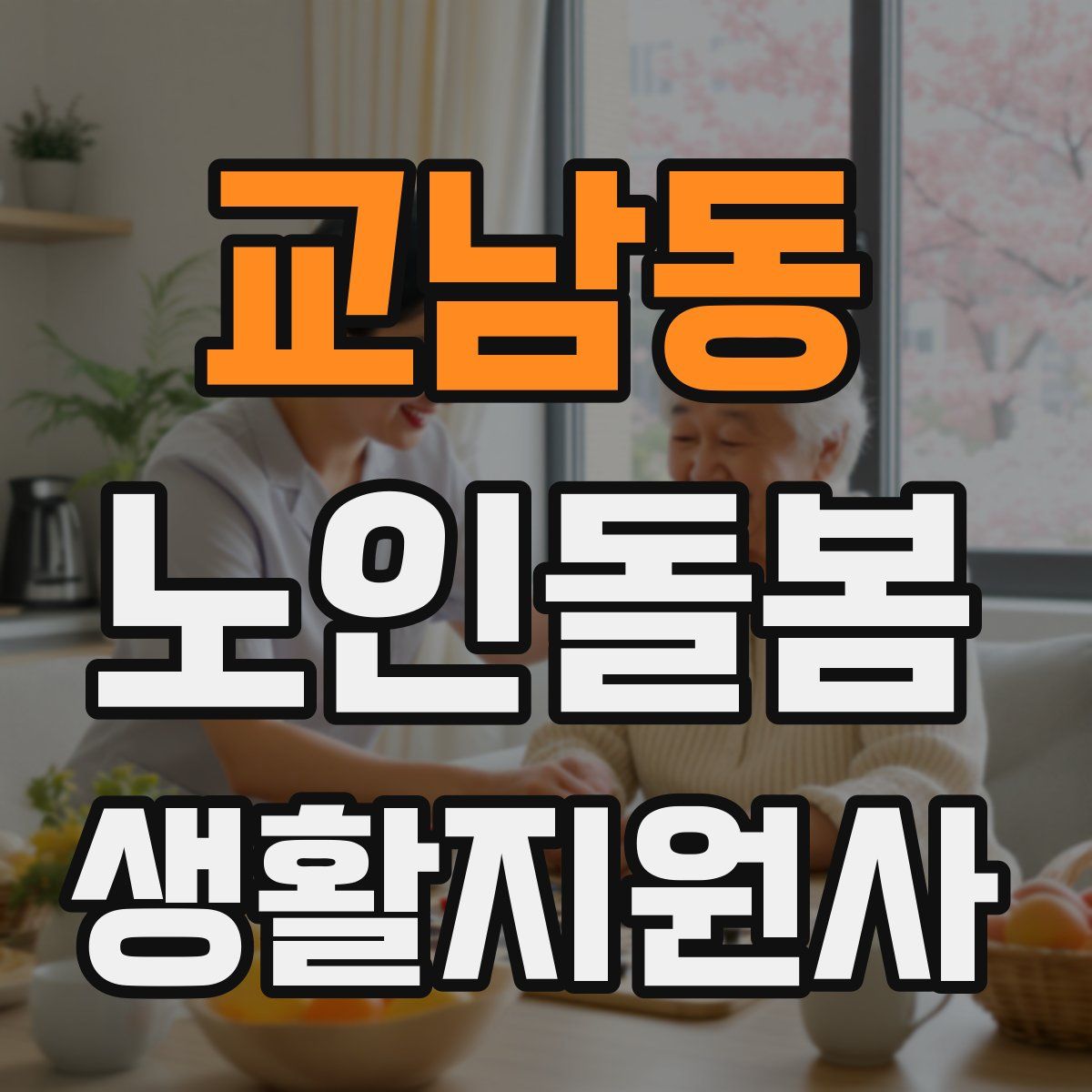 교남동 노인돌봄생활지원사 자격증