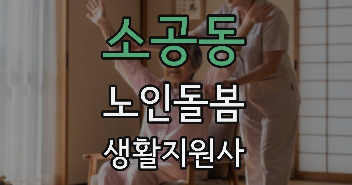 소공동 노인돌봄생활지원사 자격증
