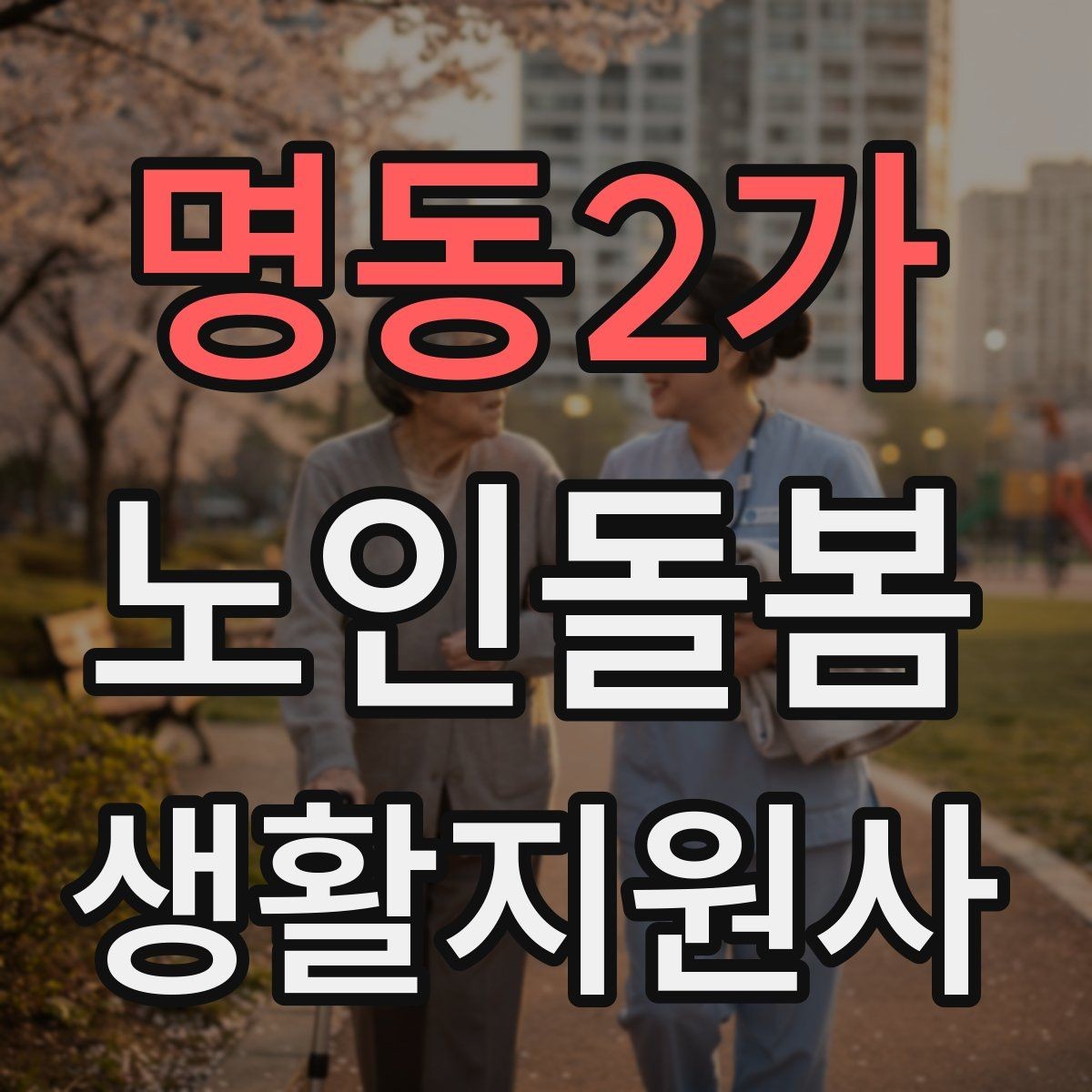 명동2가 노인돌봄생활지원사 자격증 보고 메시지를 깔끔하게 쓰는 틀