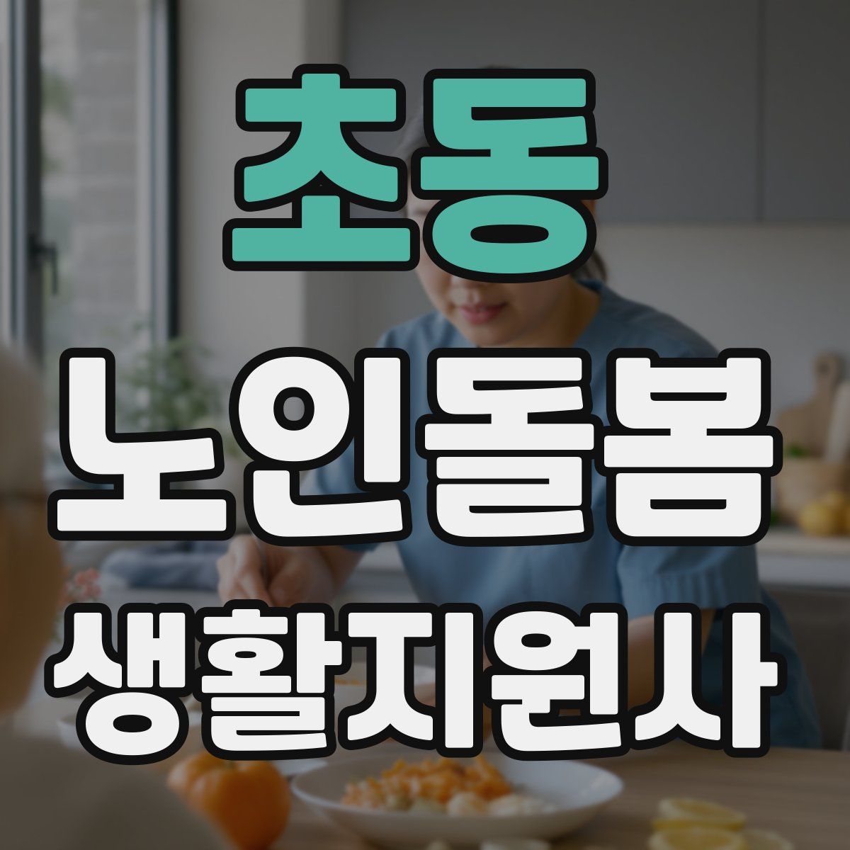 초동 노인돌봄생활지원사 자격증