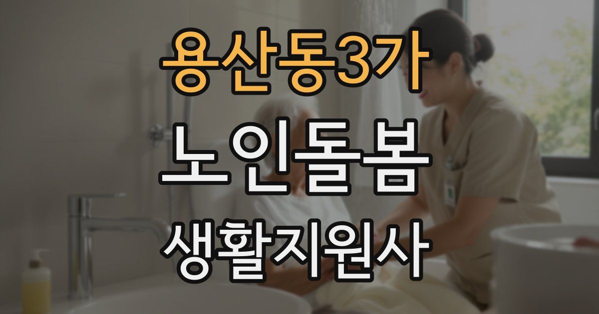용산동3가 노인돌봄생활지원사 자격증