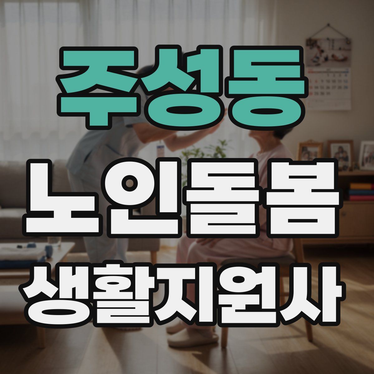 주성동 노인돌봄생활지원사 자격증