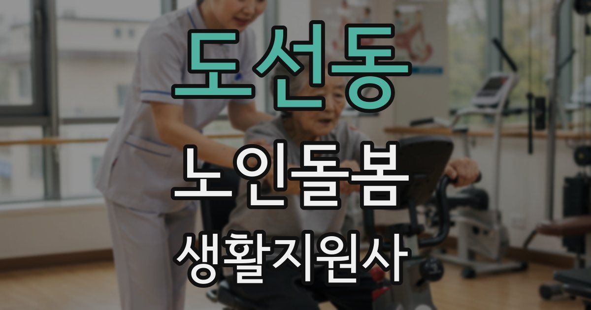 도선동 노인돌봄생활지원사 자격증