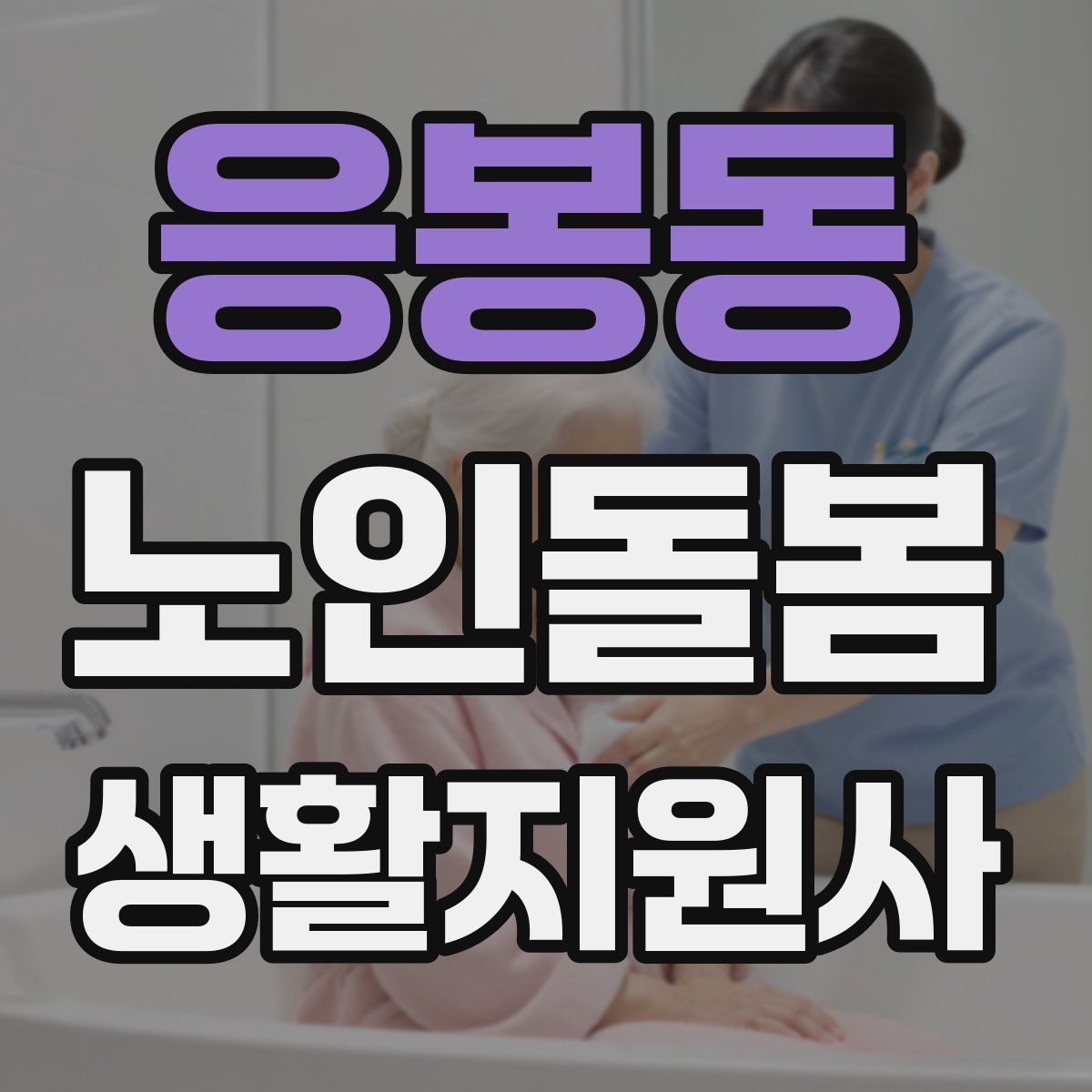 응봉동 노인돌봄생활지원사 자격증