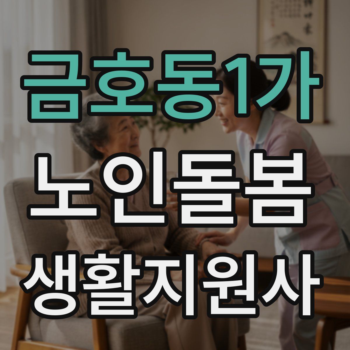 금호동1가 노인돌봄생활지원사 자격증