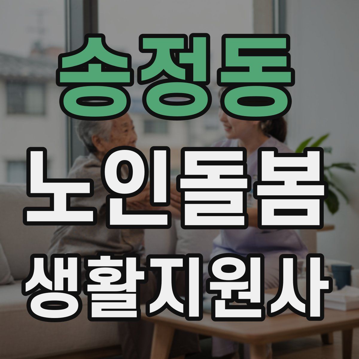 송정동 노인돌봄생활지원사 자격증