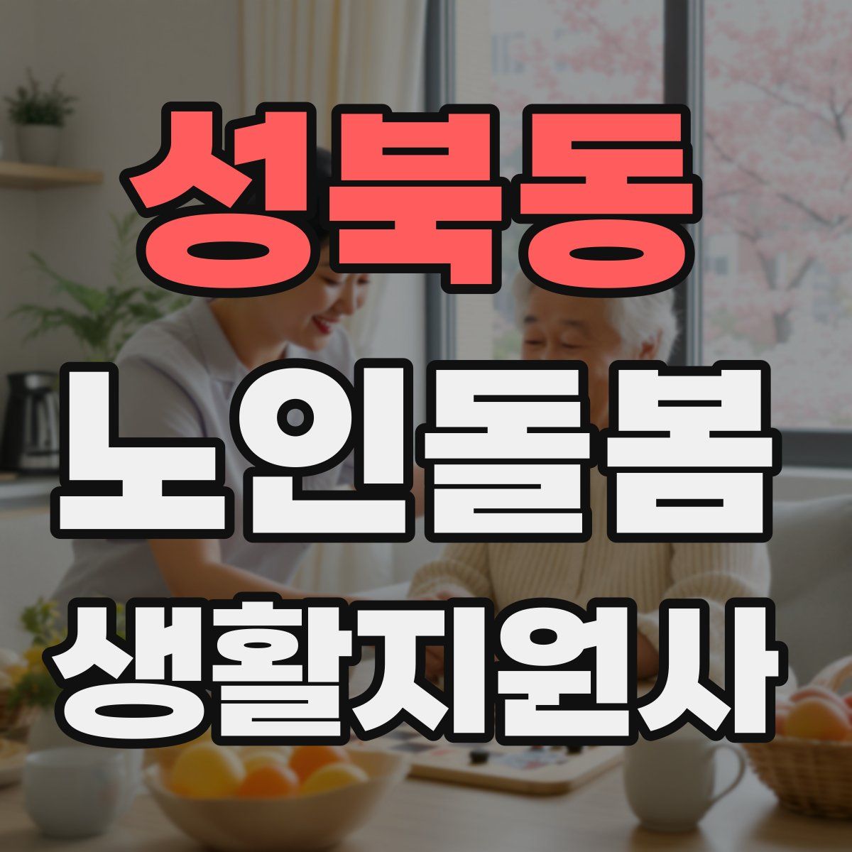 성북동 노인돌봄생활지원사 자격증