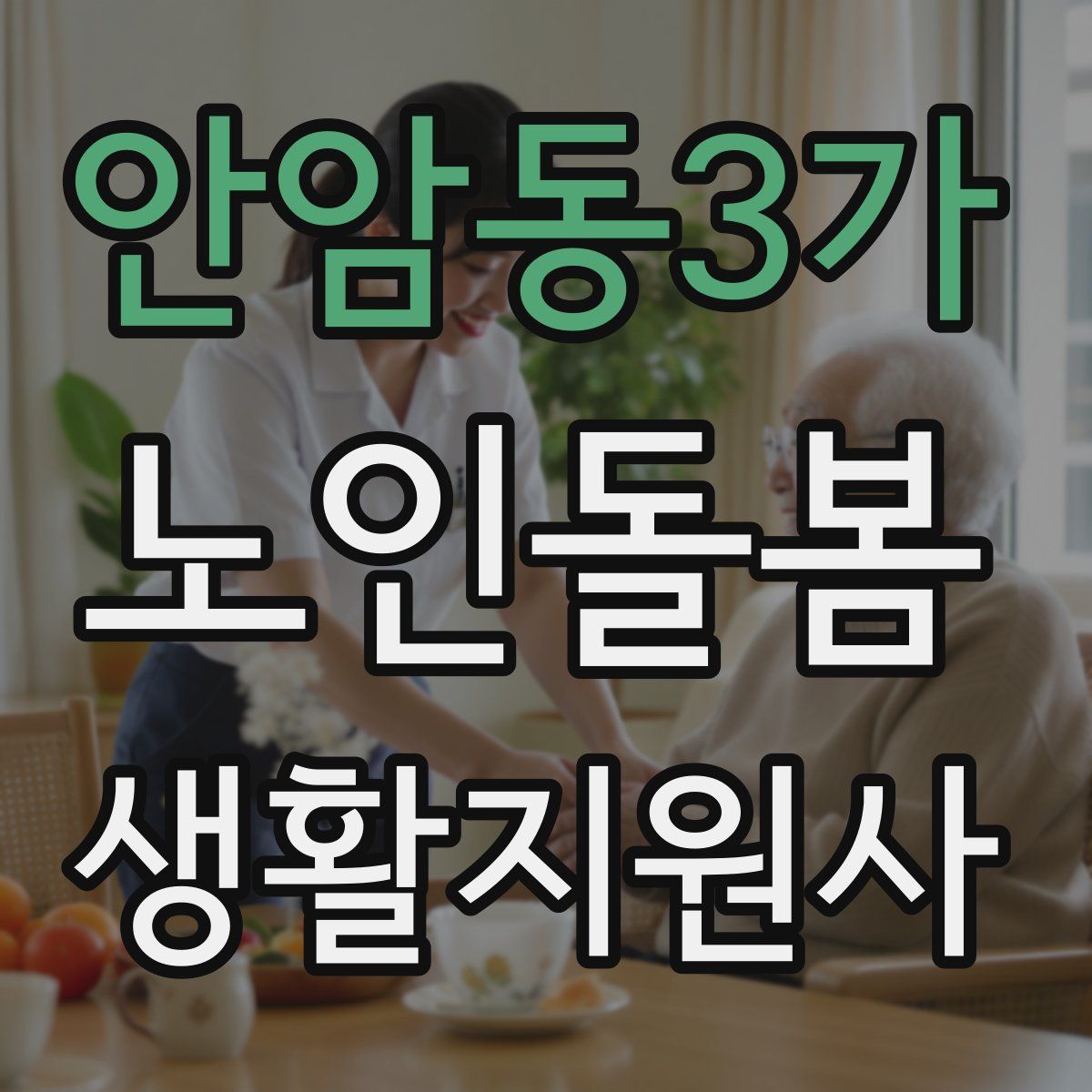 안암동3가 노인돌봄생활지원사 자격증