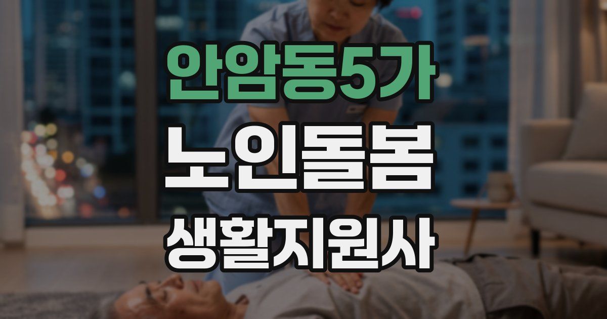 안암동5가 노인돌봄생활지원사 자격증