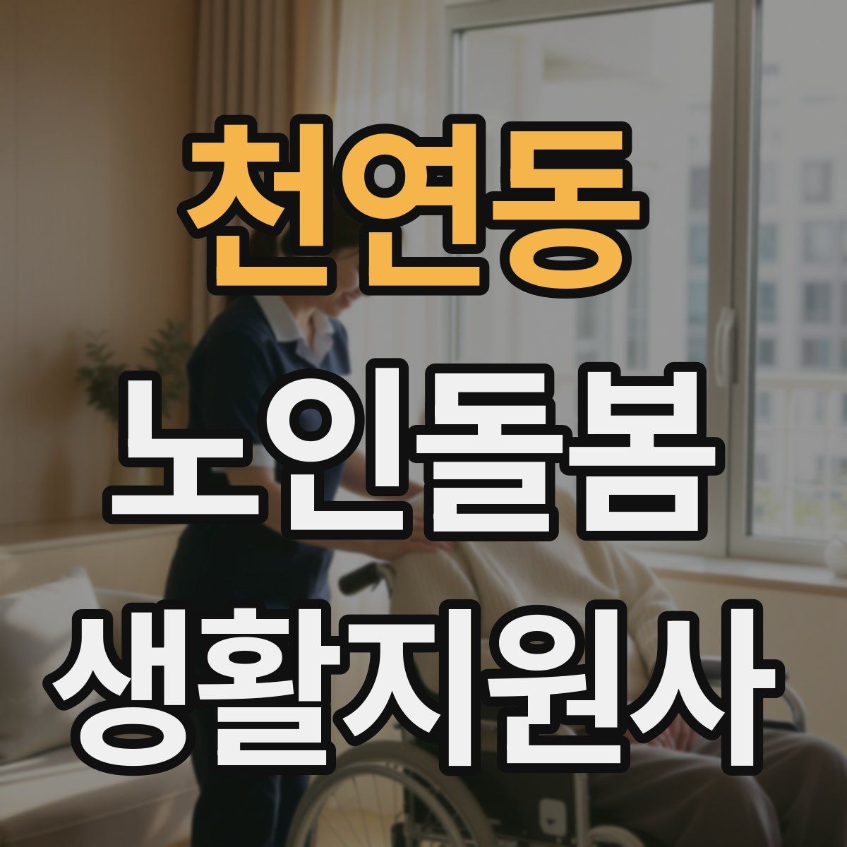 천연동 노인돌봄생활지원사 자격증