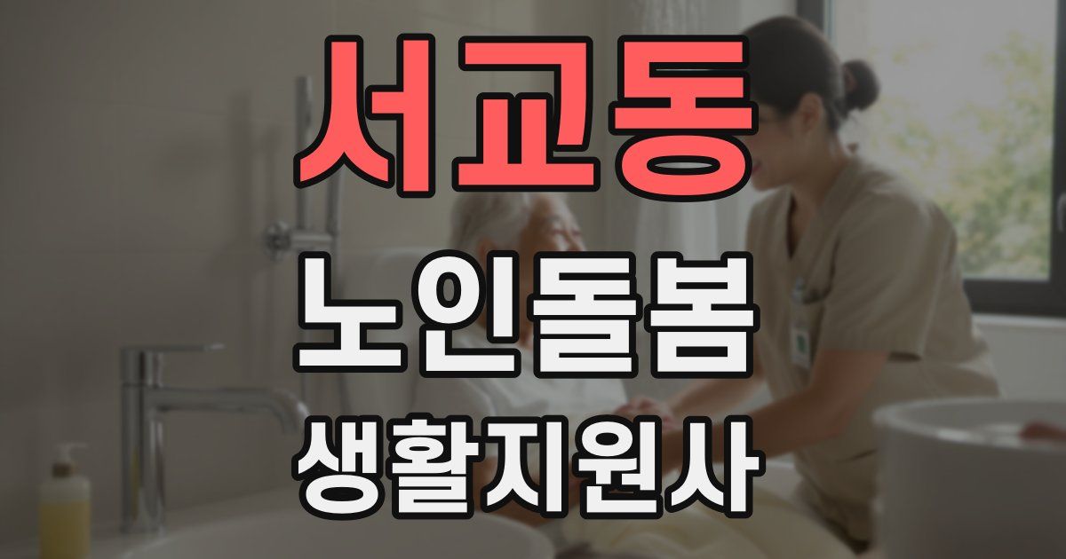 서교동 노인돌봄생활지원사 자격증