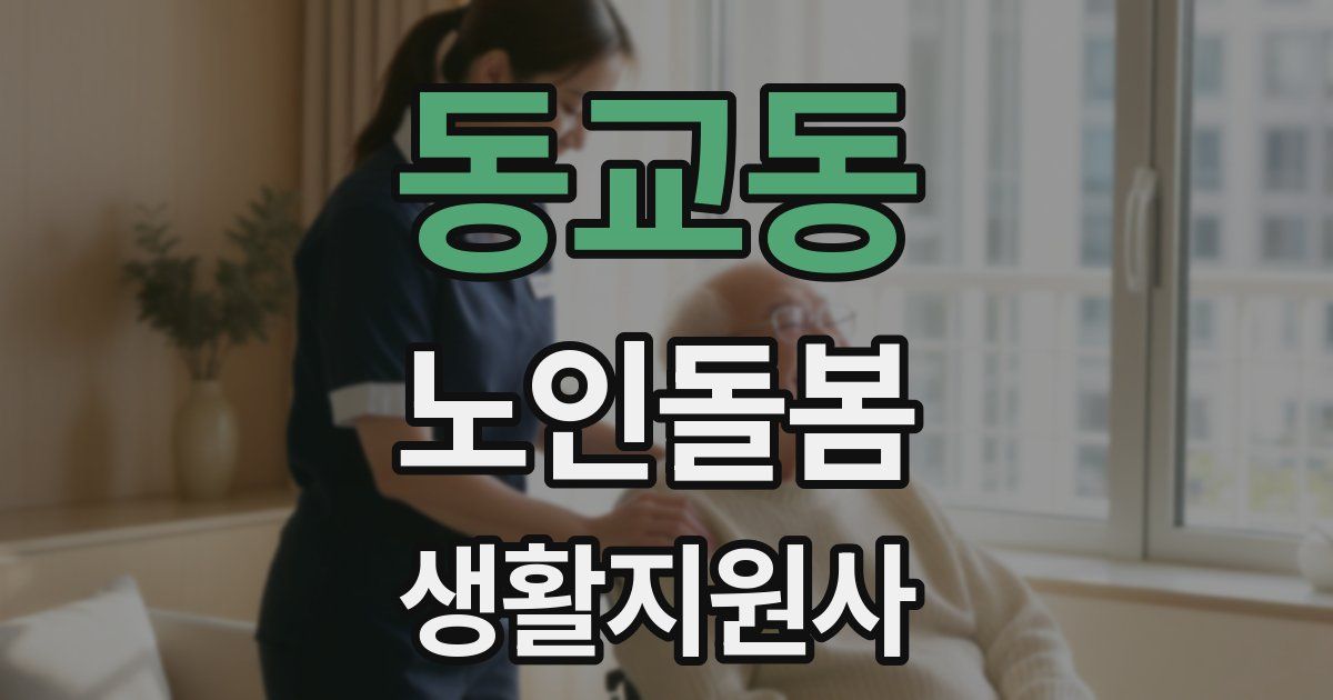 동교동 노인돌봄생활지원사 자격증