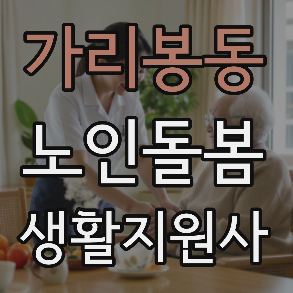 가리봉동 노인돌봄생활지원사 자격증